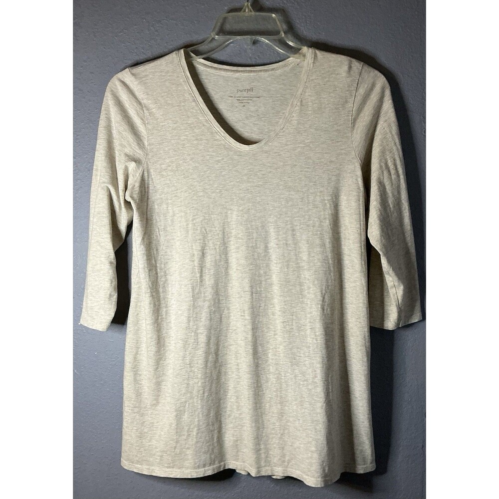 J. Jill Pure Jill Light Shirred Back Tunic Women’s Medium 100% Pima Cotton